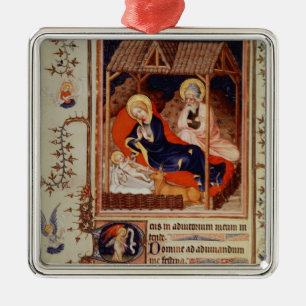 Nativity and Visitation of the shepherds Metal Tree Decoration