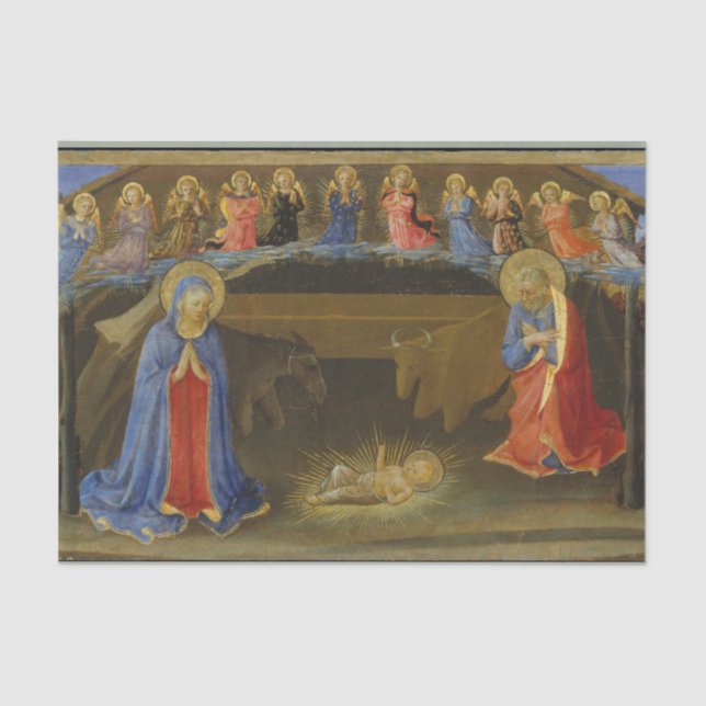 Nativity Angels Mother Mary Baby Jesus Christmas Tissue Paper (Front)