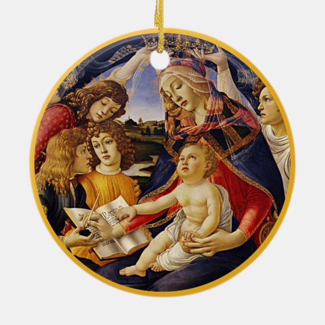 Nativity Art Christmas Ceramic Tree Decoration (Back)