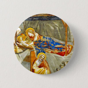 Nativity Birth of Jesus  6 Cm Round Badge