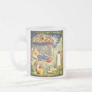 Nativity Birth of Jesus  Frosted Glass Coffee Mug