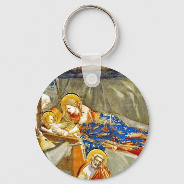 Nativity Birth of Jesus  Key Ring (Front)