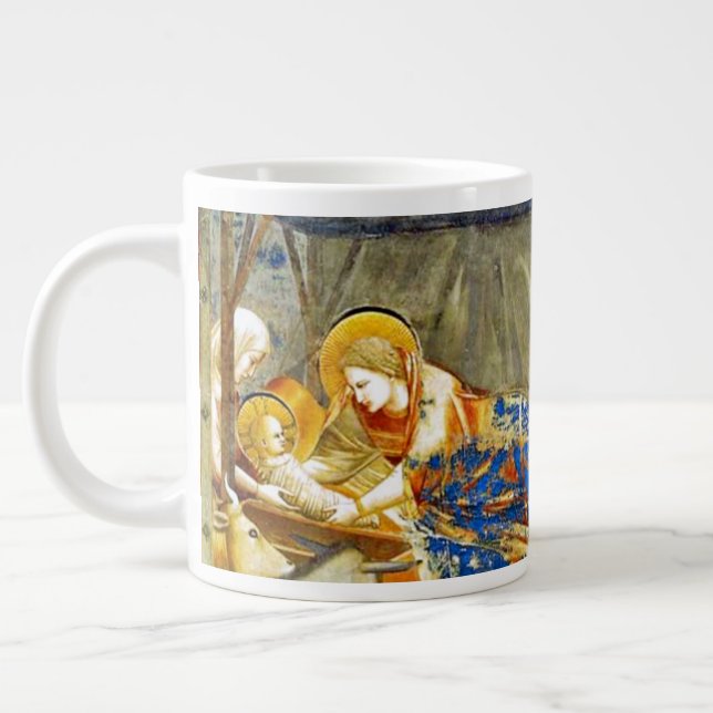 Nativity Birth of Jesus  Large Coffee Mug (Left)
