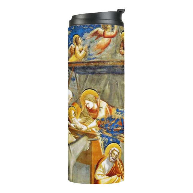 Nativity Birth of Jesus  Thermal Tumbler (Rotated Left)