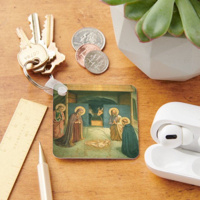 Nativity by Fra Angelico Key Ring (Desk)
