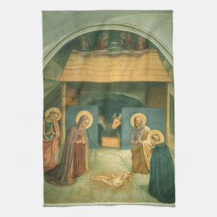 Nativity by Fra Angelico Tea Towel