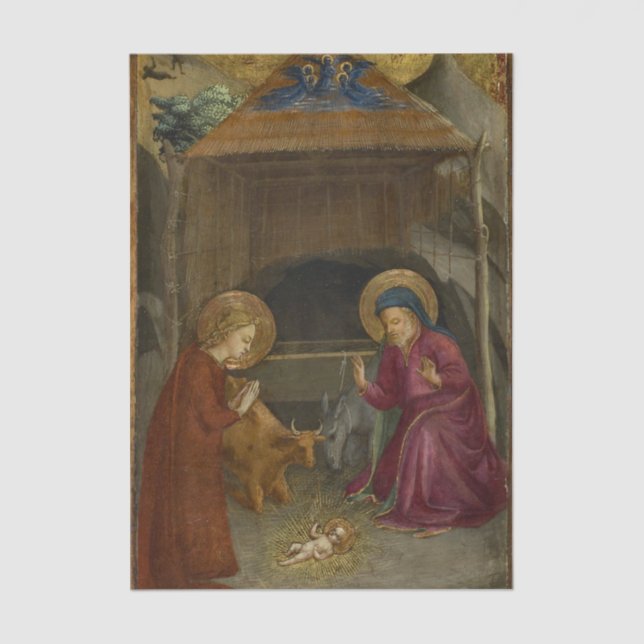 Nativity by Fra Angelico Tissue Paper (Front)