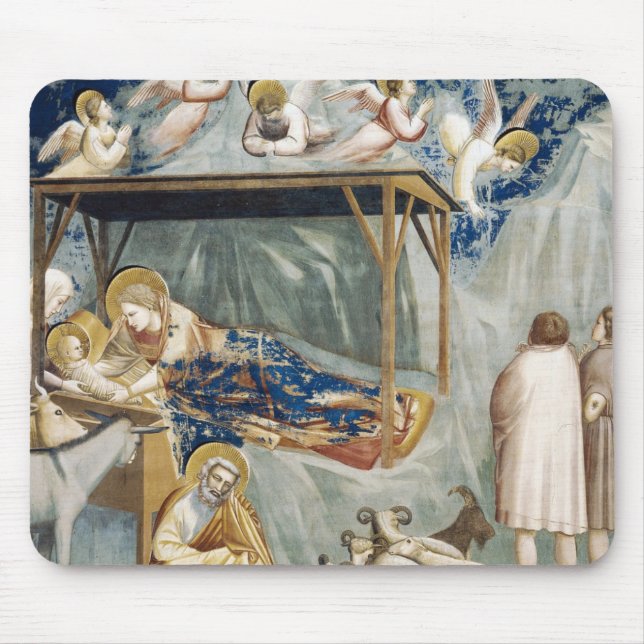 Nativity (by Giotto) Mouse Mat (Front)