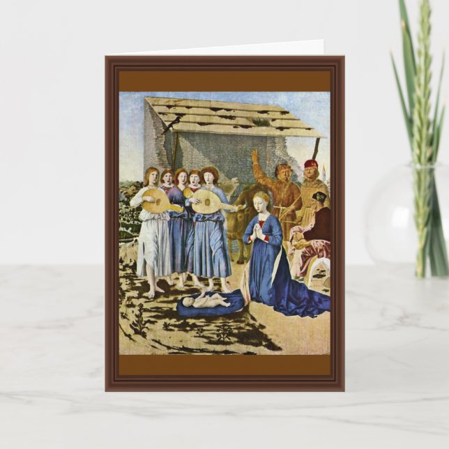 Nativity By Piero Della Francesca (Best Quality) Holiday Card (Front)