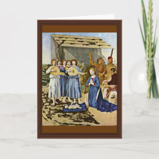 Nativity By Piero Della Francesca (Best Quality) Holiday Card