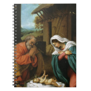 Nativity Christ Baby Jesus Christianity Scripture Notebook