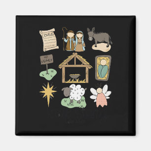 Nativity Christian Christmas Xmas Shirt True Story Magnet