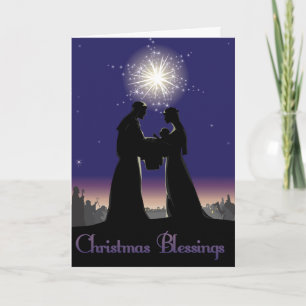 Nativity Christmas Blessings Holiday Card