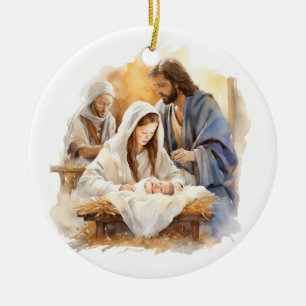 Nativity Christmas Ceramic Tree Decoration