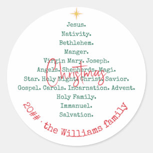 Nativity Christmas Christian Faith Jesus Religious Classic Round Sticker