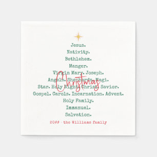 Nativity Christmas Christian Faith Jesus Religious Napkin