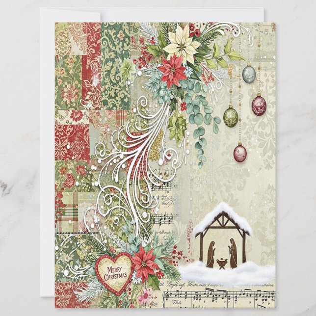 Nativity Christmas craft paper (Front)