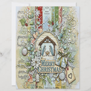 Nativity Christmas craft paper