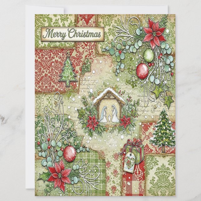 Nativity Christmas craft paper (Front)