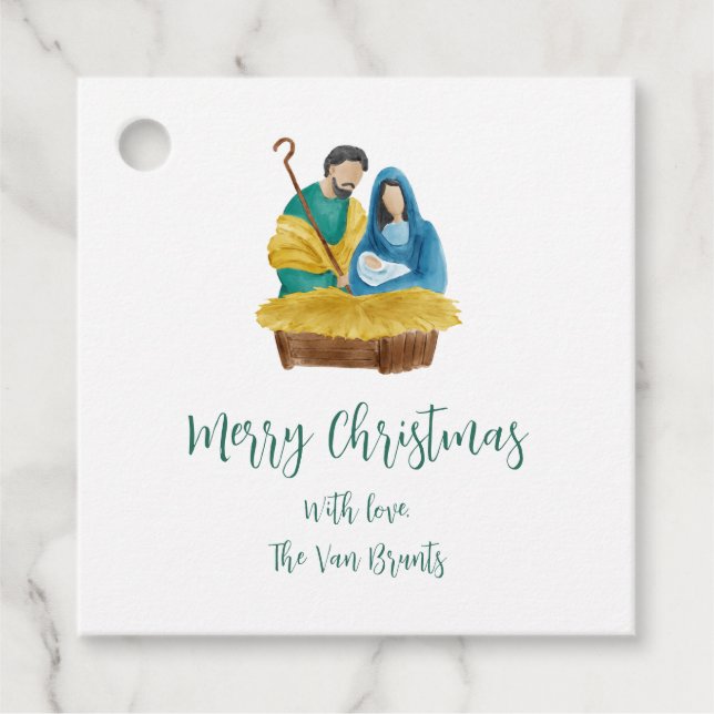 Nativity Christmas Gift Tag (Front)