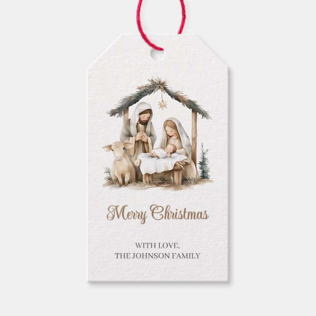 Nativity Christmas Gift Tags (Front)