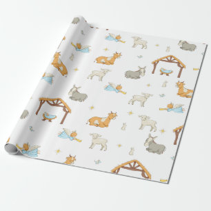 Nativity Christmas Gift Wrap Paper Christian