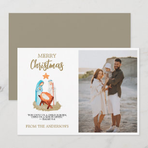 Nativity Christmas Greeting Card Family Religious