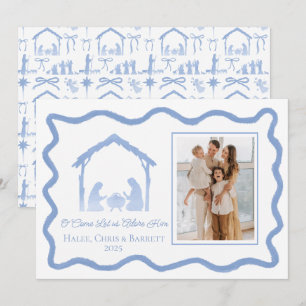 Nativity Christmas Greeting, Holiday Family Photo Card