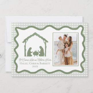 Nativity Christmas Greeting, Holiday Family Photo Card