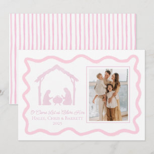 Nativity Christmas Greeting, Holiday Family Photo Card
