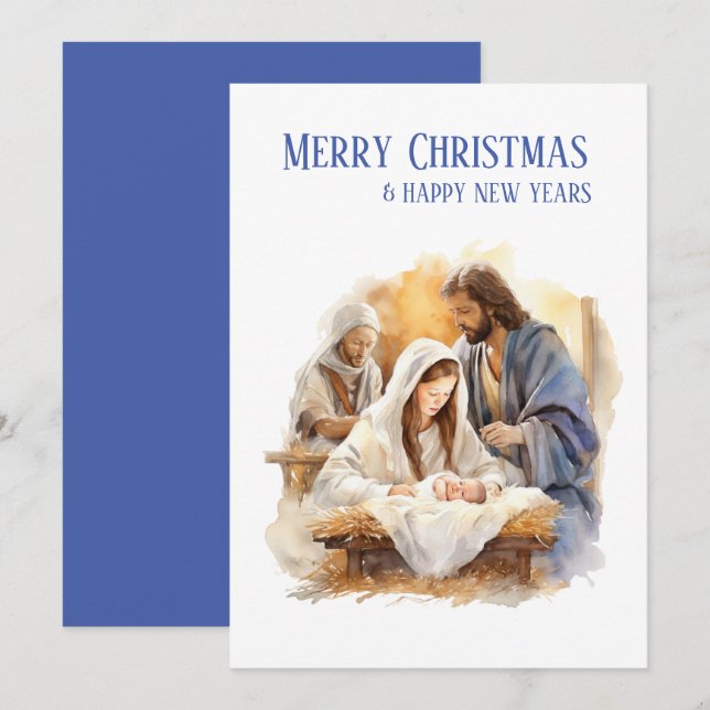 Nativity Christmas   Holiday Card (Front/Back)