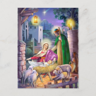 Nativity Christmas Holiday Postcard