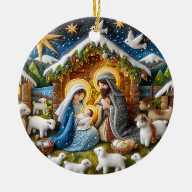 Nativity Christmas Ornament (Front)