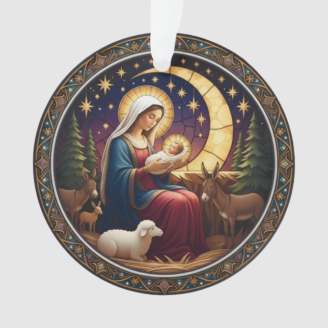 Nativity Christmas Ornament – Double-Sided (Front)