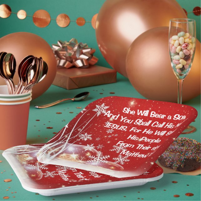 Nativity Christmas Paper Plates (Multi)