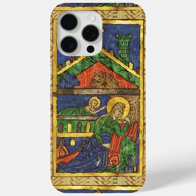 NATIVITY CHRISTMAS PARCHMENT ANTIQUE Case-Mate iPhone CASE (Back)