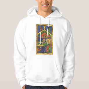 NATIVITY CHRISTMAS PARCHMENT ANTIQUE HOODIE