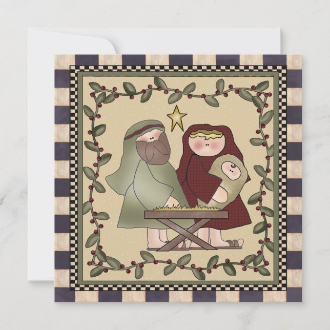 Nativity Christmas Party Invitation (Front)