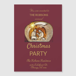 Nativity Christmas Pàrtÿ Magnetic Card Invite
