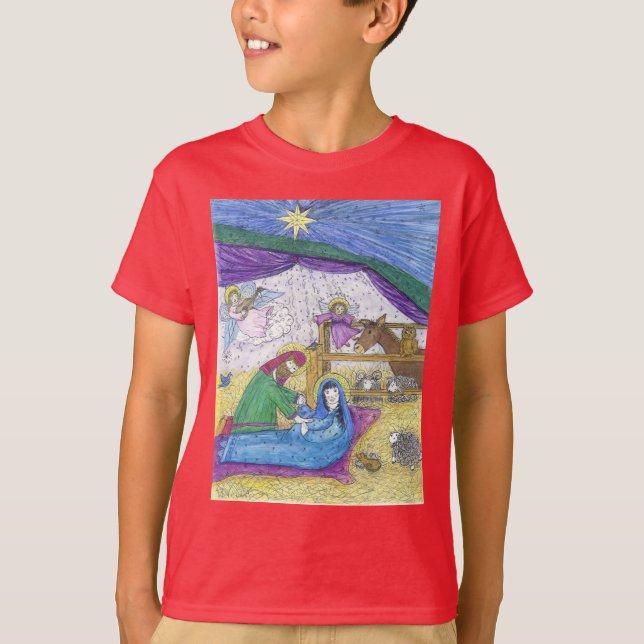 Nativity  Christmas T-Shirt (Front)