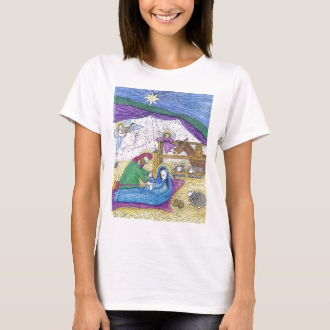 Nativity  Christmas T-Shirt (Front)