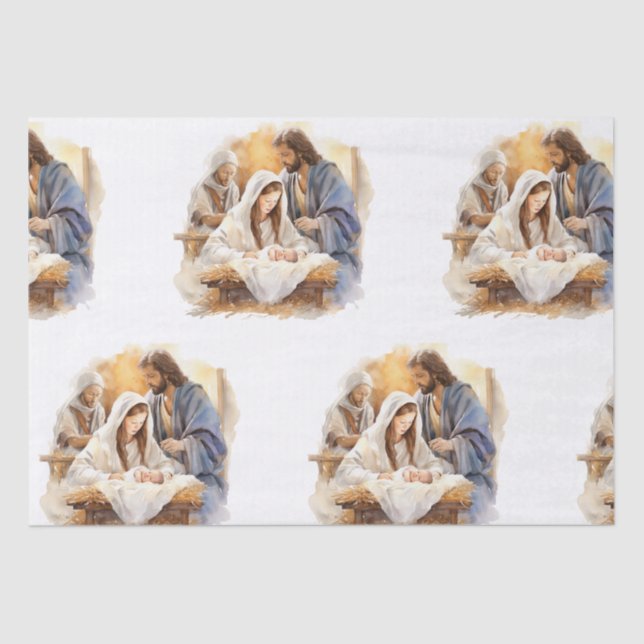 Nativity Christmas   Tissue Paper (Front)