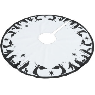 Nativity Christmas Tree Skirt, Personalized  Brushed Polyester Tree Skirt