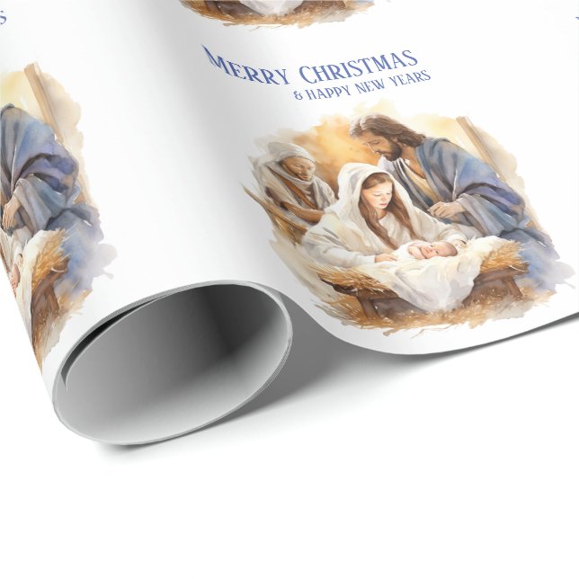 Nativity Christmas   Wrapping Paper (Roll Corner)