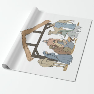 NATIVITY CHRISTMAS WRAPPING PAPER