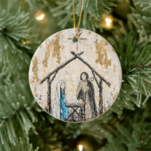 Nativity Circle Ornament
