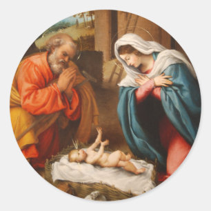 Nativity Classic Round Sticker