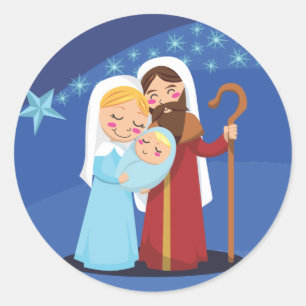 Nativity Classic Round Sticker