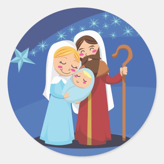Nativity Classic Round Sticker (Front)