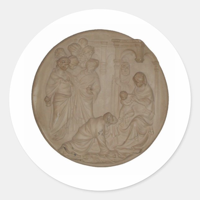 nativity classic round sticker (Front)